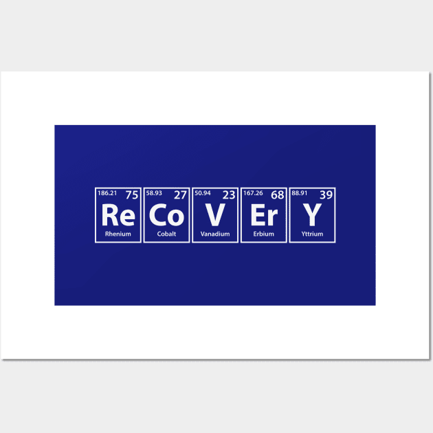 Recovery (Re-Co-V-Er-Y) Periodic Elements Spelling Wall Art by cerebrands